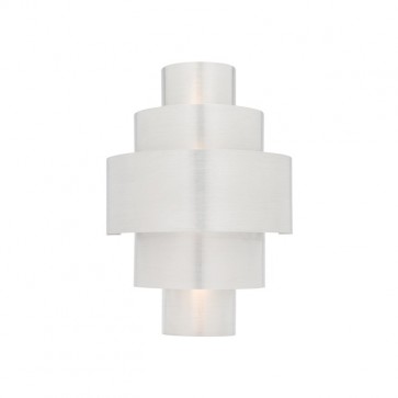 Cosmic 1 Light Wall Sconce in Brushed Aluminium Cougar