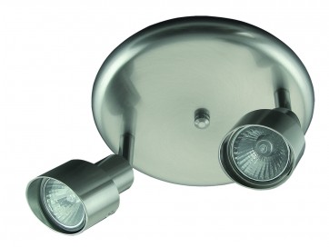 Two Light Round Adjustable Ceiling Spotlight Domus Lighting