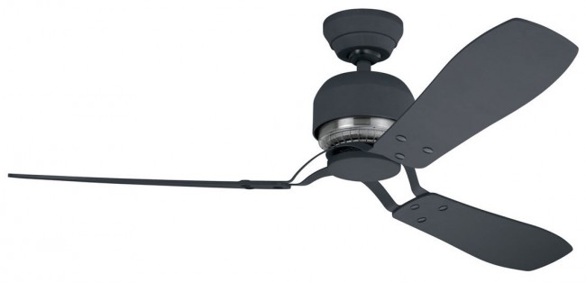 Hunter Fans Industrie Ii Ceiling Fan In Graphite With Three Graphite  2f Medium Cherry Switch Blades 