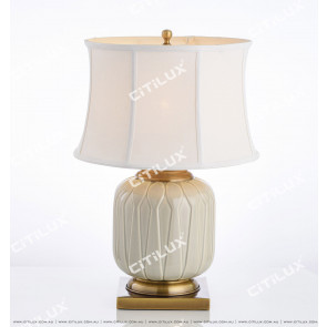 Chinese Bean Green Ceramic Table Lamp Citilux