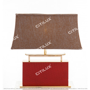 Modern Chinese Auspicious Red Leather Table Lamp Citilux
