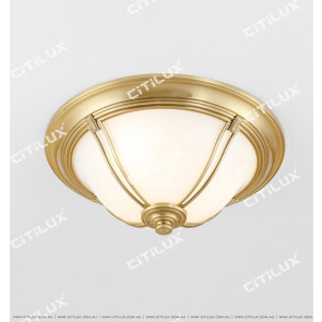 All-Copper American Semi-Arc Ceiling Lamp Citilux