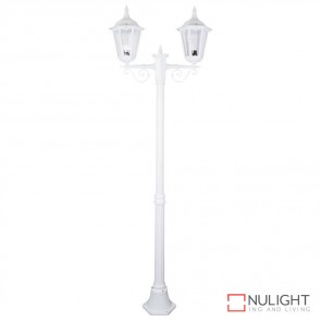 Gt 137 Chester Twin Head Medium Post Light White Finish B22 DOM