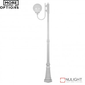 Gt 618 Lisbon 25Cm Sphere Curved Arm Tall Post Light E27 DOM