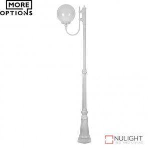 Gt 619 Lisbon 30Cm Sphere Curved Arm Tall Post Light E27 DOM