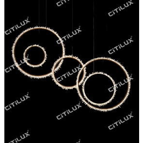 Simple Stainless Steel Single Ring Chandelier Citilux