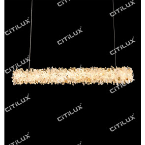 Natural Crystal Column Horizontal Pendant Light Citilux