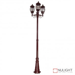 Gt 682 Vienna Triple Head Tall Post Burgundy Finish B22 DOM