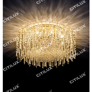 Golden Crystal Ceiling Light Citilux