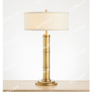 Classic American Copper Cylindrical Table Lamp Citilux