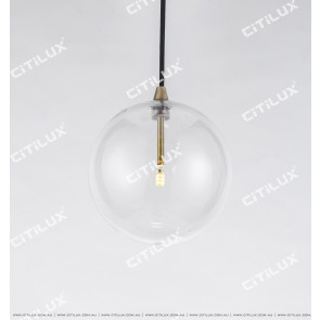 Full Copper Simple Glass Bulb Chandelier Citilux