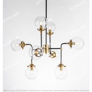 Simple Copper Molecular Structure Modern Chandelier Small Citilux