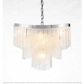 Modern Aesthetic Frosted Glass Chandelier Medium Citilux