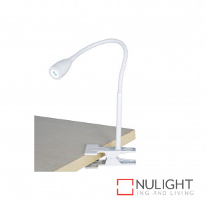 Sassy 3W Led Clip-On Lamp-White BRI