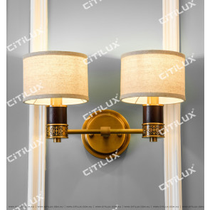 New Chinese Copper Chandelier Double Head Wall Light Citilux