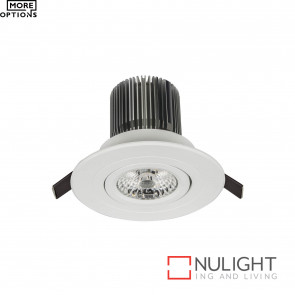 Luxor Led Flat Profile Round Gimbal Downlight 12W 800Lm 3000K BRI