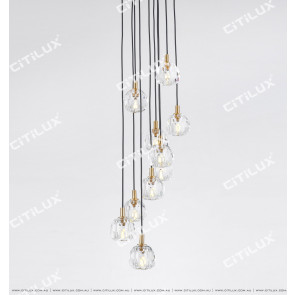 Simple Crystal Ball Round Chandelier Citilux