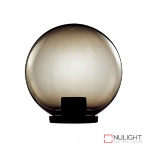 Vl 1010203 200Mm Sphere 240V Polycarbonate Garden Light Black Base And Smoke Sphere E27 DOM