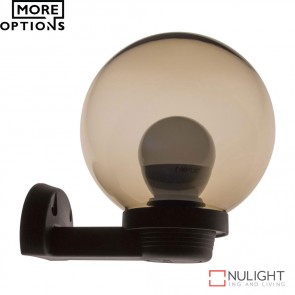 Vl 120025 200Mm Sphere And Arm 240V Polycarbonate Wall Light Smoke Sphere E27 DOM