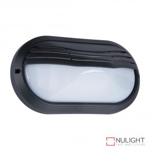 Vl 127001 Oval Eyelid 240V Polycarbonate Wall Lights Black Finish E27 DOM