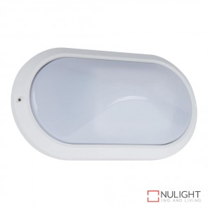 Vl 127300 Oval 240V Polycarbonate Wall Light White Finish E27 DOM