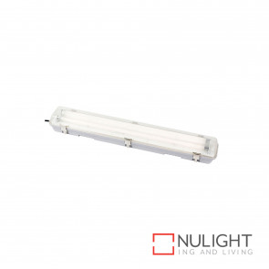 T5 Weatherproof Fluorescent Fitting 2X14W 4200K Ip65 - Grey BRI