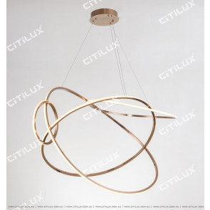 Minimalist Stainless Steel Round Cross Led Chandelier Large Citilux