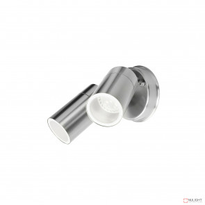 Denver-Ii 2 Light Round Exterior Spotlight Inc 4W Led Globes-Stainless Steel BRI