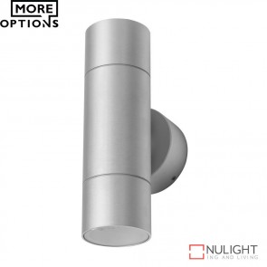 Elite 2 Cylindrical 240V 12W Two Way Led Wall Light Anodised Finish Led DOM