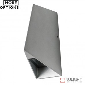 X Wave Angular 240V 8W Led Wall Light Silver Finish Led DOM