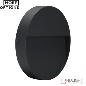 Zeke Round 9W Led Wall Light Dark Grey Finish Led DOM