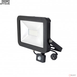 Stealth Slim Floodlight With Sensor 4200K - Black BRI