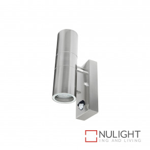 Denver-Ii Up And Down Wall Light With Sensor Inc 4W Led Globes-Stainless Steel BRI