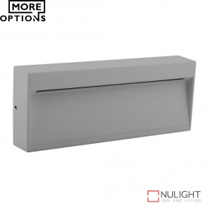 Zeke Wide Rectangular 6W Led Steplight Silver Finish Led DOM