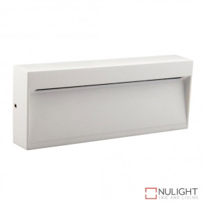 Zeke Wide Rectangular 6W Led Steplight White Finish White Led DOM