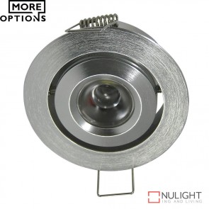 Power Puk 03 Round 700Ma 3W Led Cabinet Light Brushed Aluminium Frame Led DOM