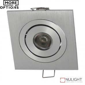 Power Puk 04 Square 700Ma 3W Led Cabinet Light Brushed Aluminium Frame Led DOM