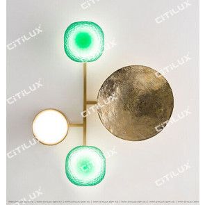 Full Copper Gong Disc Medium Wall Light Citilux
