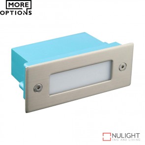 Led 704 Mini Rectangular 12V 1W Recessed Led Steplight Stainless Steel Fascia Led DOM