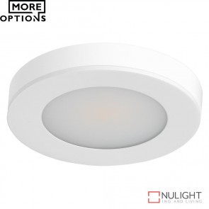 Astra Round 12V 3.6W Led Cabinet Light White Finish Led DOM