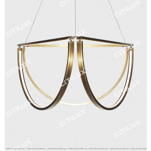 Pre-Sold Minimalist Metal Curved Led Four-Head Chandelier Citilux