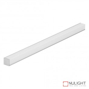 Quad Line Mini Surface Mounted Led Profile Natural Clear Anodised Finish Opal Diffuser DOM