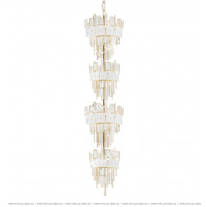 Stainless Steel White Square Crystal Chandelier In 4 Tiers Citilux