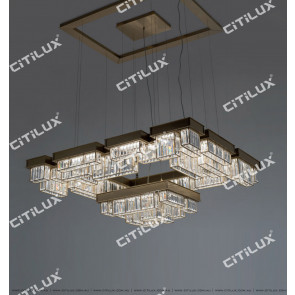 Modern Crystal Combination Stainless Steel Chandelier Citilux