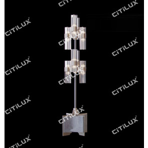 Light Luxury Metal Four-Corner Glass Floor Lamp Citilux