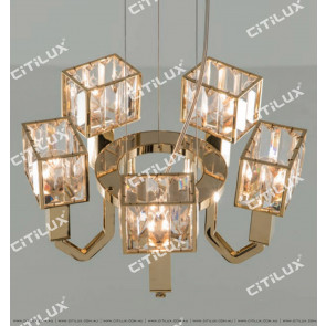 Simple Stainless Steel Crystal Square Cover Small Chandelier Citilux