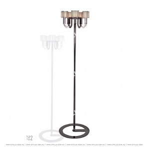 Simple Stainless Steel Crystal Square Cover Floor Lamp Citilux