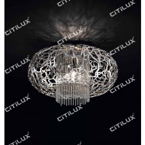 Stainless Steel Mosaic Lantern Ceiling Lamp Citilux