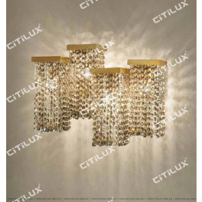 Dry Color Square Multi-Head Combination Crystal Wall Lamp Citilux