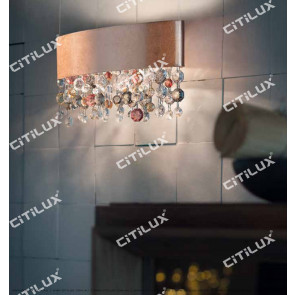 Nordic Olive-Shaped Gold Crystal Wall Lamp Citilux